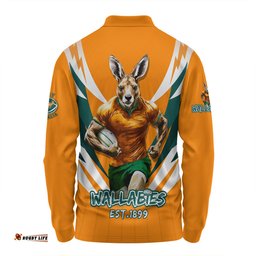 Amazing Aussie Australia Wallabies Championship Sport Style Long Sleeve Polo Shirt