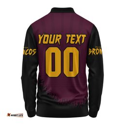 Amazing Aussie Brisbane Broncos Heart Of A Fighter Tough And Fearless Long Sleeve Polo Shirt