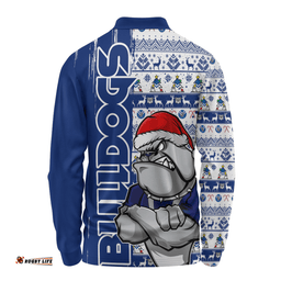 Amazing Aussie Canterbury Bankstown Bulldogs Merry Ugly Xmas Nordic Pattern Style Long Sleeve Polo Shirt