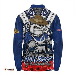Amazing Aussie Canterbury Bankstown Bulldogs Ripped Legacy Of The Game The ANZAC Spirit Lives On Long Sleeve Polo Shirt