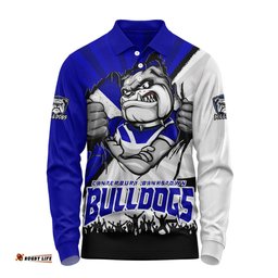 Amazing Aussie Canterbury Bankstown Bulldogs Fearless Soul Series Long Sleeve Polo Shirt