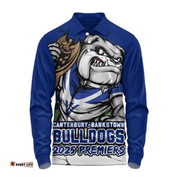 Amazing Aussie Canterbury Bankstown Bulldogs Unleash Power In The Ultimate Battle Long Sleeve Polo Shirt