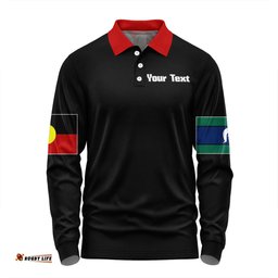 Amazing Aussie Australia Sport Darts Custom Dart Board And Australia Flag Patterns With Kangaroo Drinking Art Long Sleeve Polo Shirt