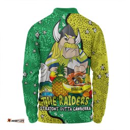 Amazing Aussie Canberra Raiders Custom Australian Big Things Long Sleeve Polo Shirt