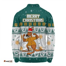 Amazing Aussie Australia Wallabies Christmas Custom Special Ugly Christmas Long Sleeve Polo Shirt