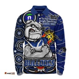 Amazing Aussie Canterbury Bankstown Bulldogs Spirit Of NAIDOC Series Long Sleeve Polo Shirt