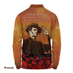 Amazing Aussie Australia Anzac Day Soldiers Salute To Remember Of Our Heroes Long Sleeve Polo Shirt