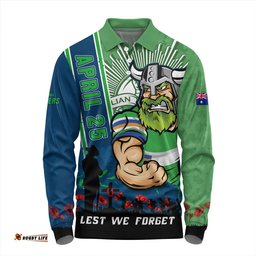 Amazing Aussie Canberra Raiders Anzac Day Lest We Forget Strong Fighting Spirit Long Sleeve Polo Shirt