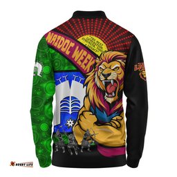 Amazing Aussie Brisbane Lions NAIDOC Week Pride Edition Long Sleeve Polo Shirt
