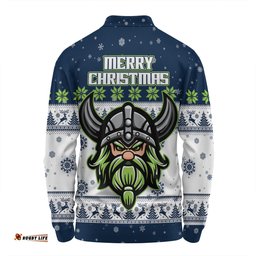 Amazing Aussie Canberra Raiders Christmas Custom Special Ugly Christmas Long Sleeve Polo Shirt