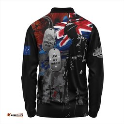 Amazing Aussie Australia Tribute To The Brave Anzac Day Long Sleeve Polo Shirt