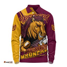 Amazing Aussie Brisbane Broncos Chasing Victory 2025 Final Series Pride Long Sleeve Polo Shirt