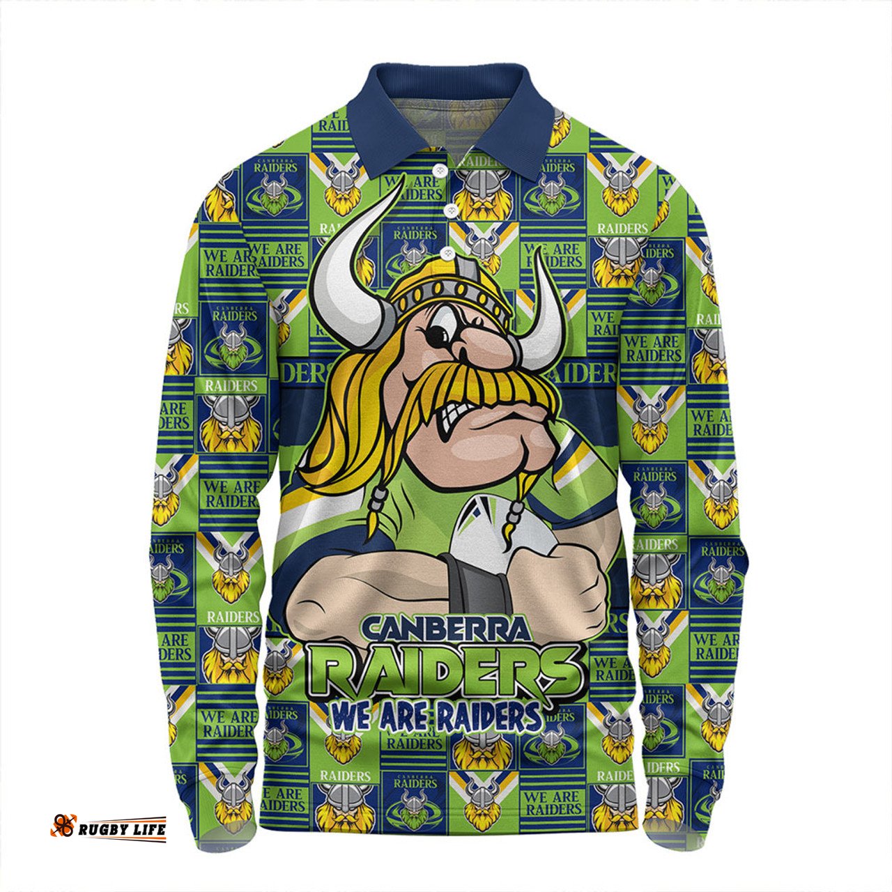 Amazing Aussie Canterbury Bankstown Bulldogs Champion���s Pride Comic Style Long Sleeve Polo Shirt