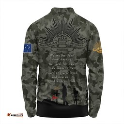 Amazing Aussie Australia Remembrance And Valor Lest We Forget The Fallen Long Sleeve Polo Shirt