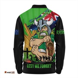 Amazing Aussie Canberra Raiders Fearless ANZAC Defender Long Sleeve Polo Shirt