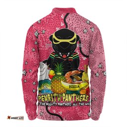 Amazing Aussie Penrith Panthers Custom Australian Big Things (Pink) Long Sleeve Polo Shirt