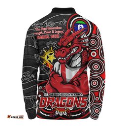 Amazing Aussie St. George Illawarra Dragons Spirit Of NAIDOC Series Long Sleeve Polo Shirt