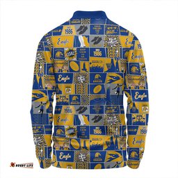 Amazing Aussie West Coast Eagles Legacy Of The Pride Comic Style Long Sleeve Polo Shirt
