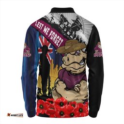 Amazing Aussie Queensland Maroons United In Spirit Anzac Day Tribute Long Sleeve Polo Shirt