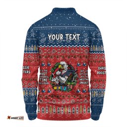 Amazing Aussie Sydney Roosters Christmas Custom Chrissie Spirit Long Sleeve Polo Shirt