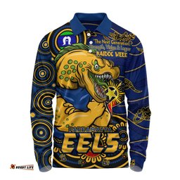 Amazing Aussie Parramatta Eels Spirit Of NAIDOC Series Long Sleeve Polo Shirt