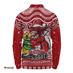 Amazing Aussie St. George Illawarra Dragons Aussie Ugly Christmas For Die Hard Fan Supporters Long Sleeve Polo Shirt