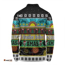 Amazing Aussie Penrith Panthers Christmas Aboriginal Custom Indigenous Knitted Ugly Xmas Style Long Sleeve Polo Shirt