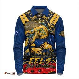 Amazing Aussie Parramatta Eels Ripped Legacy Of The Game The ANZAC Spirit Lives On Long Sleeve Polo Shirt
