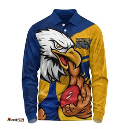 Amazing Aussie West Coast Eagles Defend The Pride Long Sleeve Polo Shirt