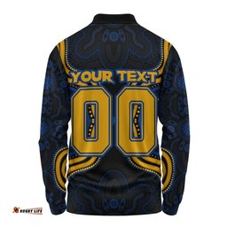 Amazing Aussie West Coast Eagles Spirit Warriors Of The Game Long Sleeve Polo Shirt