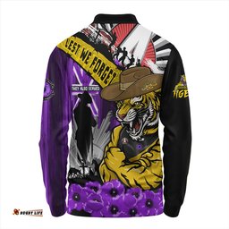 Amazing Aussie Richmond ANZAC Day Honor Purple Valor And Spirit Long Sleeve Polo Shirt