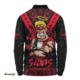 Amazing Aussie St Kilda Ripped Legacy Of The Game Long Sleeve Polo Shirt