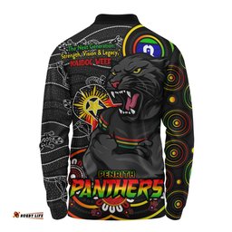 Amazing Aussie Penrith Panthers Spirit Of NAIDOC Series Long Sleeve Polo Shirt
