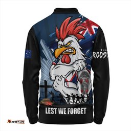 Amazing Aussie Sydney Roosters Fearless ANZAC Defender Long Sleeve Polo Shirt
