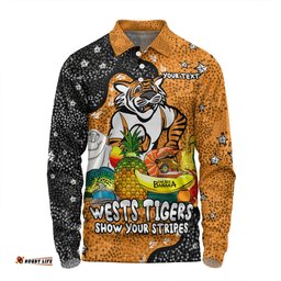 Amazing Aussie Wests Tigers Custom Australian Big Things Long Sleeve Polo Shirt