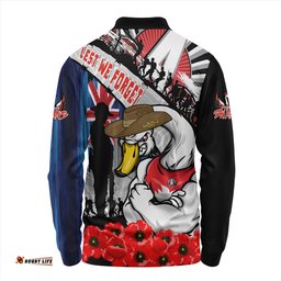 Amazing Aussie Sydney Swans Anzac Day Honor United In Spirit Long Sleeve Polo Shirt