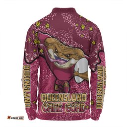 Amazing Aussie Queensland Cane Toads Custom Team With Dot And Star Patterns For Tough Fan Long Sleeve Polo Shirt