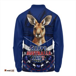 Amazing Aussie Australia Kangaroo Pride Australia Day Long Sleeve Polo Shirt