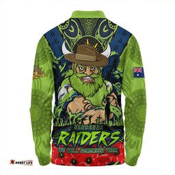 Amazing Aussie Canberra Raiders Ripped Legacy Of The Game The ANZAC Spirit Lives On Long Sleeve Polo Shirt