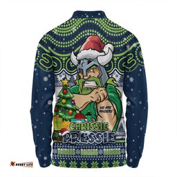 Amazing Aussie Canberra Raiders Aussie Ugly Christmas For Die Hard Fan Supporters Long Sleeve Polo Shirt