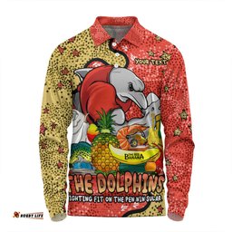Amazing Aussie Redcliffe Dolphins Custom Australian Big Things Long Sleeve Polo Shirt