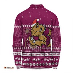 Amazing Aussie Queensland Cane Toads Christmas Custom Ugly Xmas And Aboriginal Patterns For Die Hard Fan Long Sleeve Polo Shirt