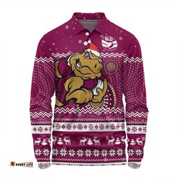 Amazing Aussie Queensland Cane Toads Christmas Custom Ugly Xmas And Aboriginal Patterns For Die Hard Fan Long Sleeve Polo Shirt