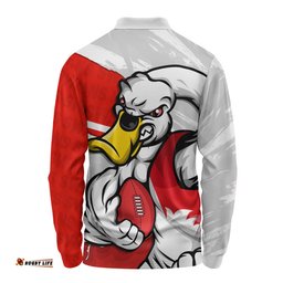 Amazing Aussie Sydney Swans Defend The Pride Long Sleeve Polo Shirt