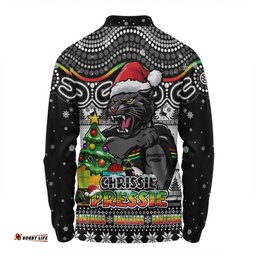 Amazing Aussie Penrith Panthers Aussie Ugly Christmas For Die Hard Fan Supporters Long Sleeve Polo Shirt