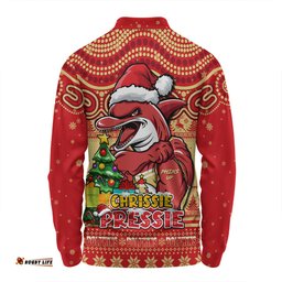 Amazing Aussie Redcliffe Dolphins Aussie Ugly Christmas For Die Hard Fan Supporters Long Sleeve Polo Shirt