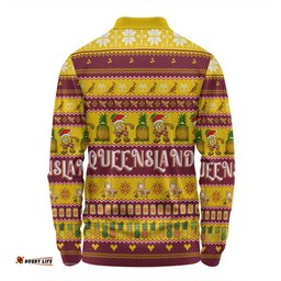 Amazing Aussie Queensland Big Things Christmas Custom The Big Pineapple Long Sleeve Polo Shirt