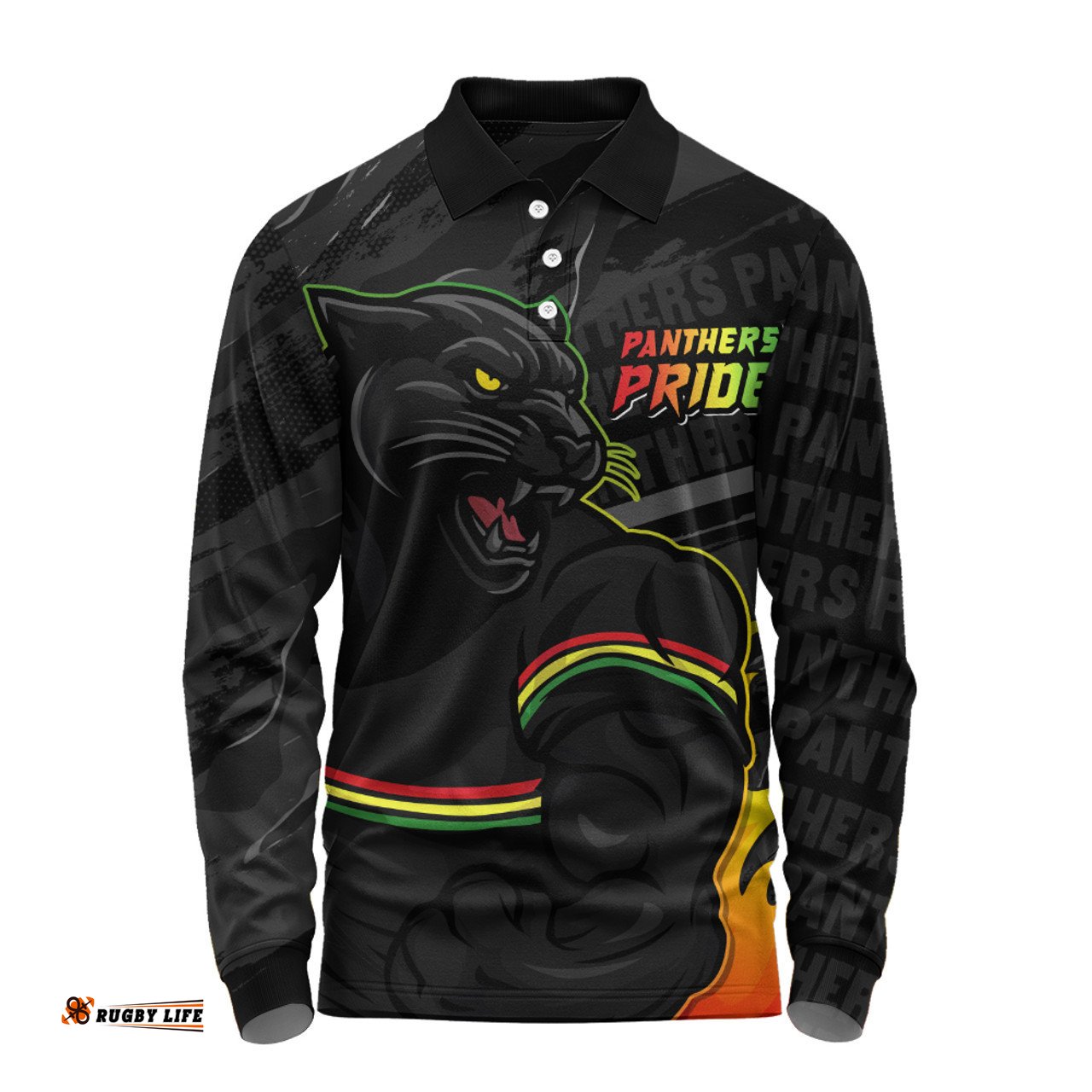 Amazing Aussie Penrith Panthers Defend The Pride Long Sleeve Polo Shirt