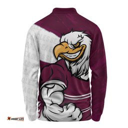 Amazing Aussie Manly Warringah Sea Eagles Defend The Pride Long Sleeve Polo Shirt