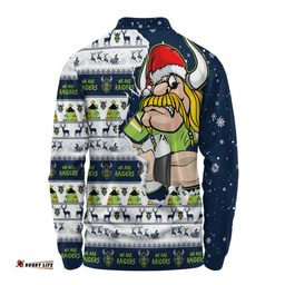 Amazing Aussie Canberra Raiders Merry Christmas Our Beloved Team Scratch Style Long Sleeve Polo Shirt